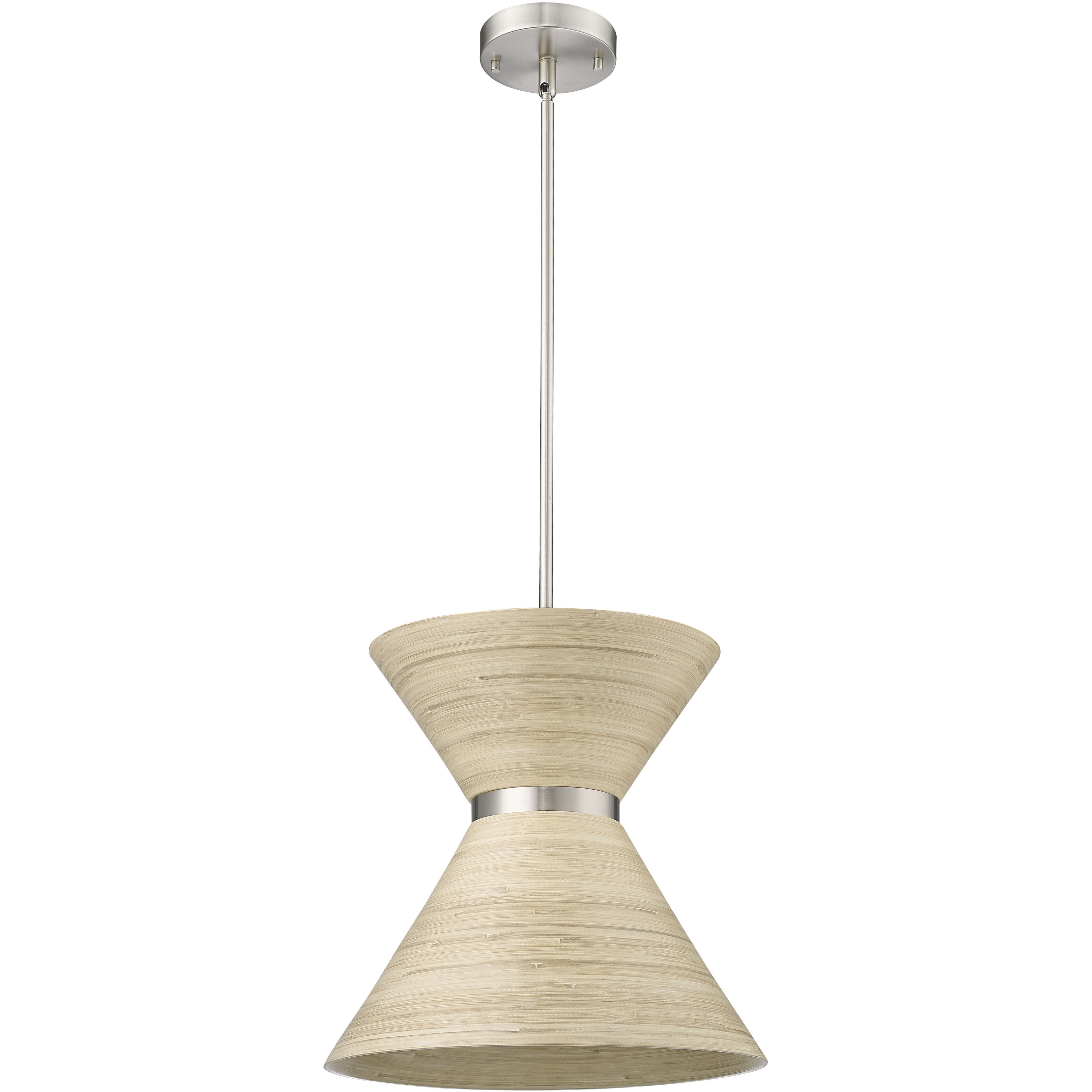 Jaycen 1 Light 13.62 inch Brushed Nickel Pendant Ceiling Light